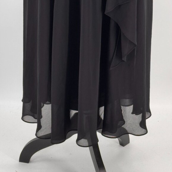 2/$18 SALE Vtg Sangria Halter Dress Womens 10 Sheer Layers Sweetheart Drop Waist - Picture 8 of 9